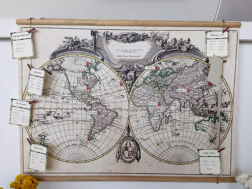 tableau de mariage su tela mondo antico cartografica visceglia